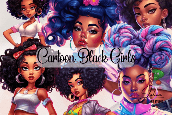 Download Black Girl Magic Chibi Clipart Bundle - Clipart bundle Collection