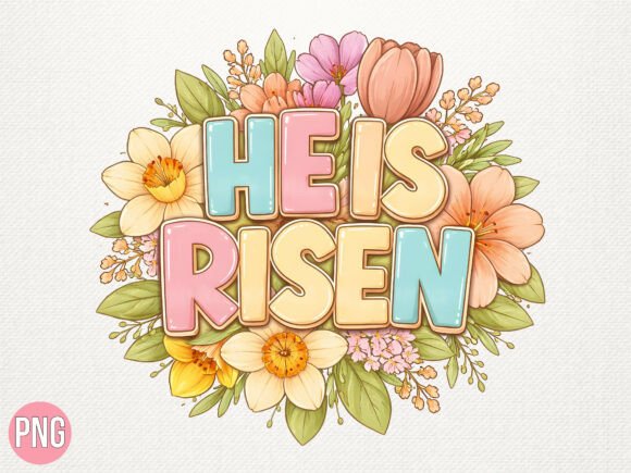 Download He is Risen Pastel Spring Floral PNG - Premium Resources