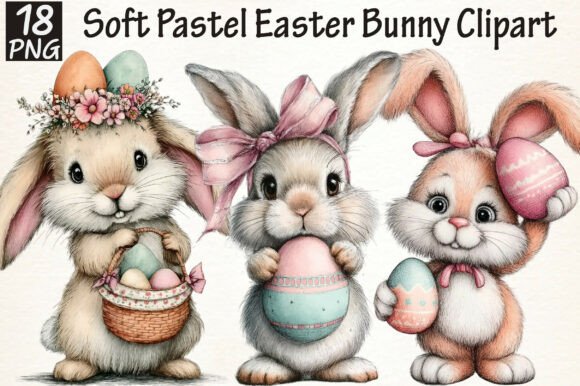 Download Soft Pastel Easter Bunny Clipart - Pastel easter bunny clipart Collection