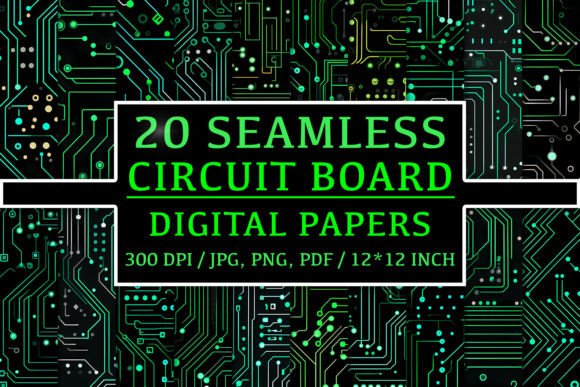 Download 20 Seamless Circuit Board Patterns - Circuit Collection