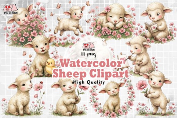 Download Watercolor Sheep Clipart PNG - Watercolor sheep Collection