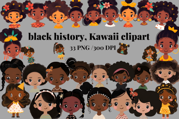 Download Black History, Kawaii Clipart Bundle - Clipart bundle Collection