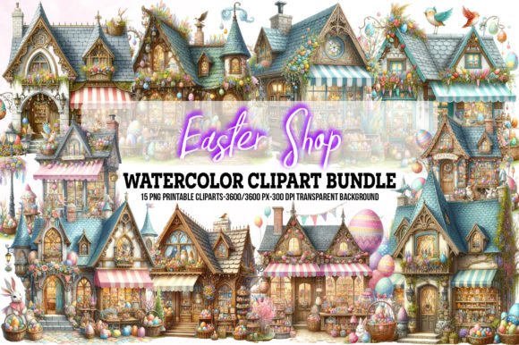 Download Fantasy Easter Shop Clipart Bundle - Clipart bundle Collection