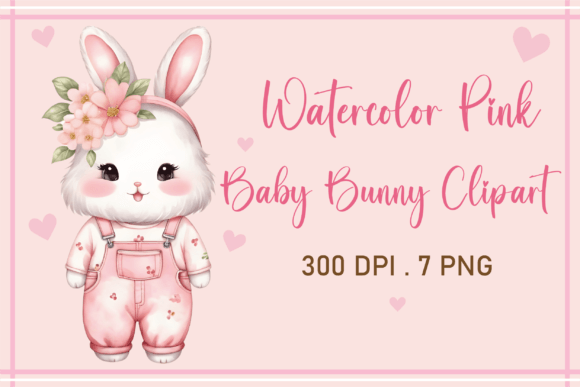 Download Cute Watercolor Bunny Clipart Bundle - Clipart bundle Collection