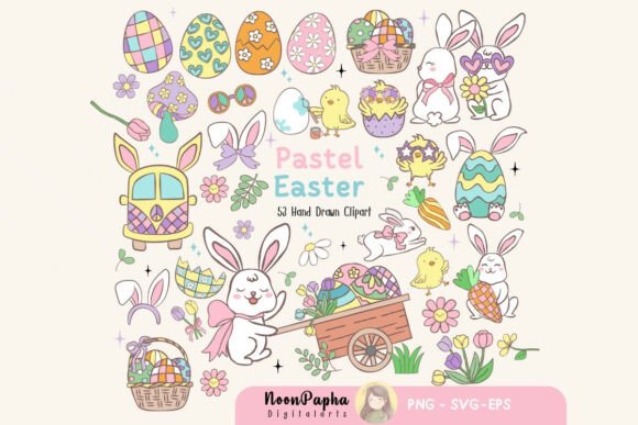 Download Pastel Easter Bunny Clipart, Chick, Eggs - Pastel easter bunny clipart Collection