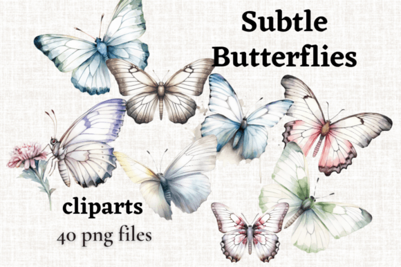 Download Delicate Butterflies Clipart Bundle - Clipart bundle Collection
